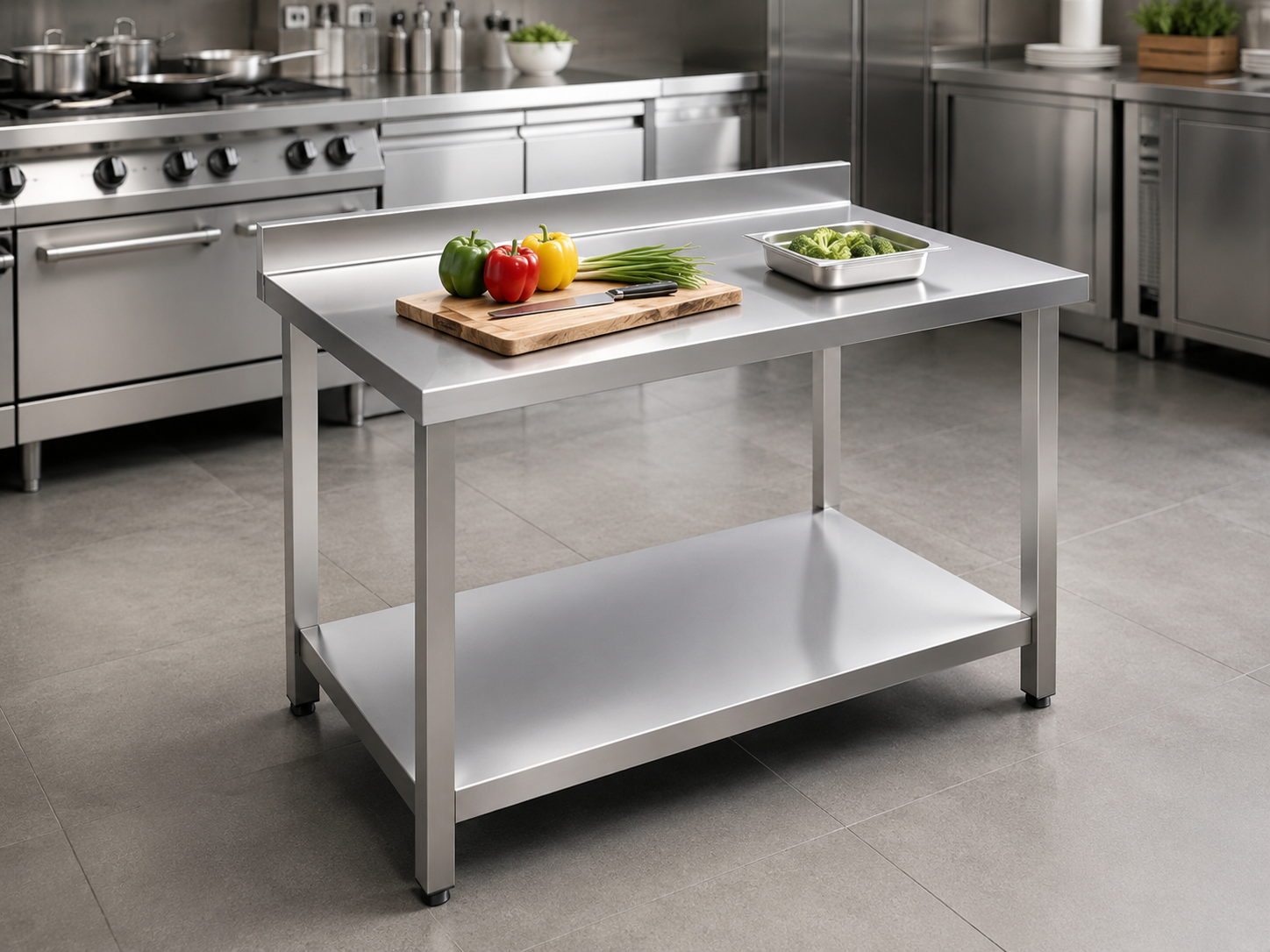 Large Stainless-Steel Work Table